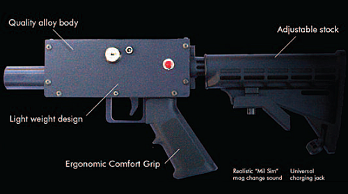 Laser game Uzi gun
